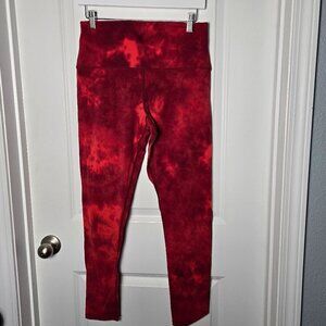 Glyder High Waist Pure Legging 28" - XL Red Tie-Dye